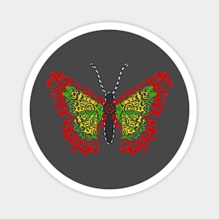 Spring butterfly mandala Magnet